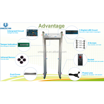 Multi-zones Walk through metal detector UB500 Security Metal